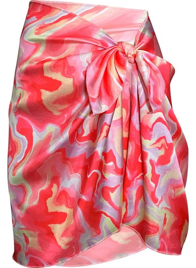 Bolder Sakura Pink Batik Satin Sheer Pareo (147*55) - Image 2